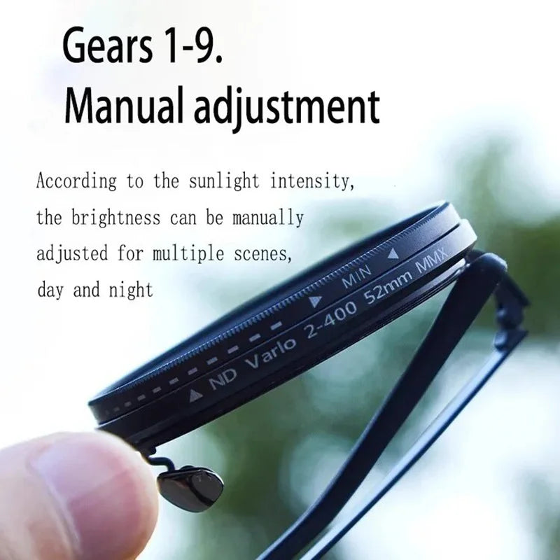 Handcrafted ND9 Adjustable Dimming Retro Punk Round Sunglasses for Men and Women - UV400 Polarized Outdoor Fishing and Driving Eyewear