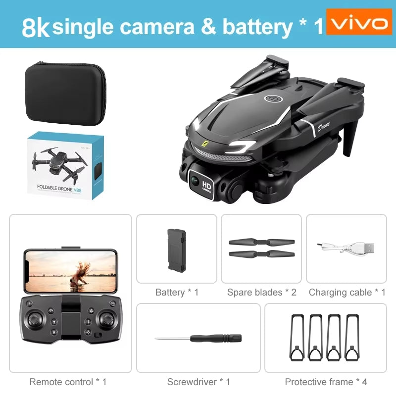 V88 Drone 8KHD 5G Professional HD Dual Camera Aerial Photography Remote Control Aircraft Quadcopter Toy UAV for XIAOMI