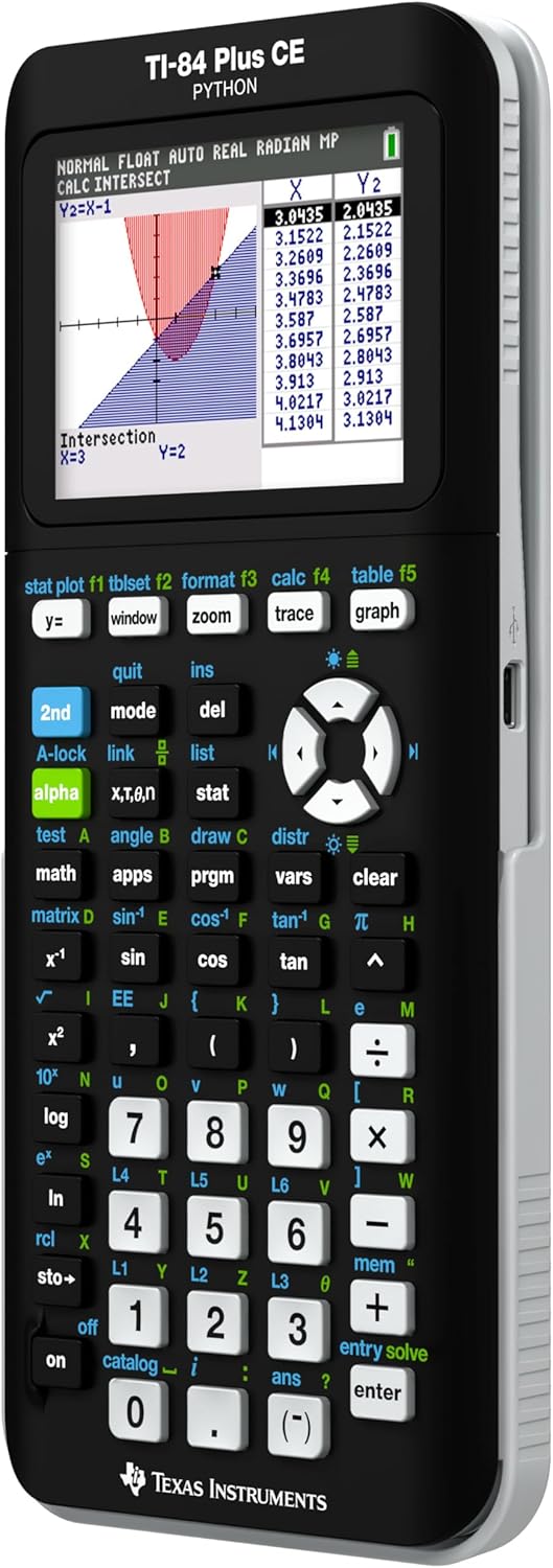 TI-84 plus CE Color Graphing Calculator, Black