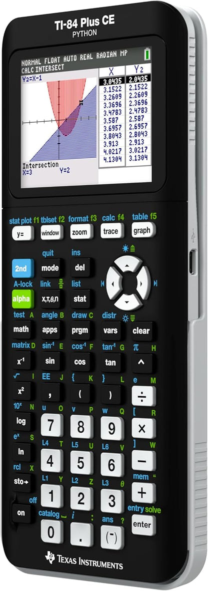 TI-84 plus CE Color Graphing Calculator, Black