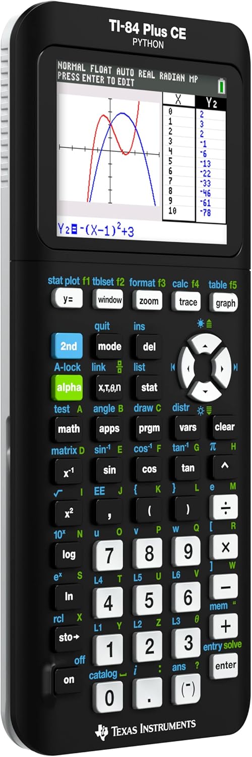 TI-84 plus CE Color Graphing Calculator, Black