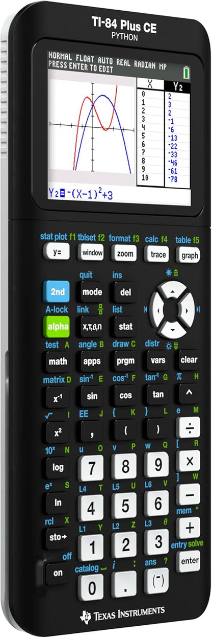 TI-84 plus CE Color Graphing Calculator, Black