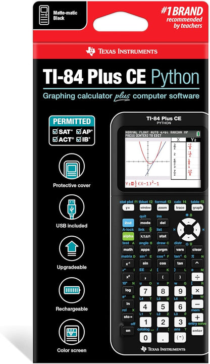 TI-84 plus CE Color Graphing Calculator, Black