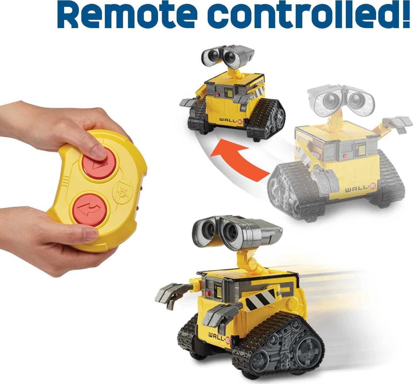 Disney Pixar WALL-E RC Robot Toy with 20+ Lights & Sounds, Hello WALL-E Action Figure & Remote Control (Amazon Exclusive)