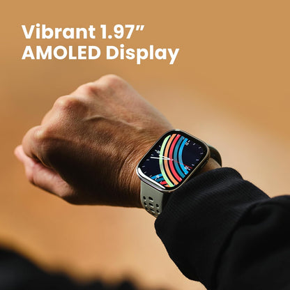 Bip 6 Smart Watch 46Mm, 14 Day Battery, 1.97" AMOLED Display, GPS & Free Maps, AI, Bluetooth Call & Text, Health, Fitness & Sleep Tracker, 140+ Workout Modes, 5 ATM Water-Resistance, Black
