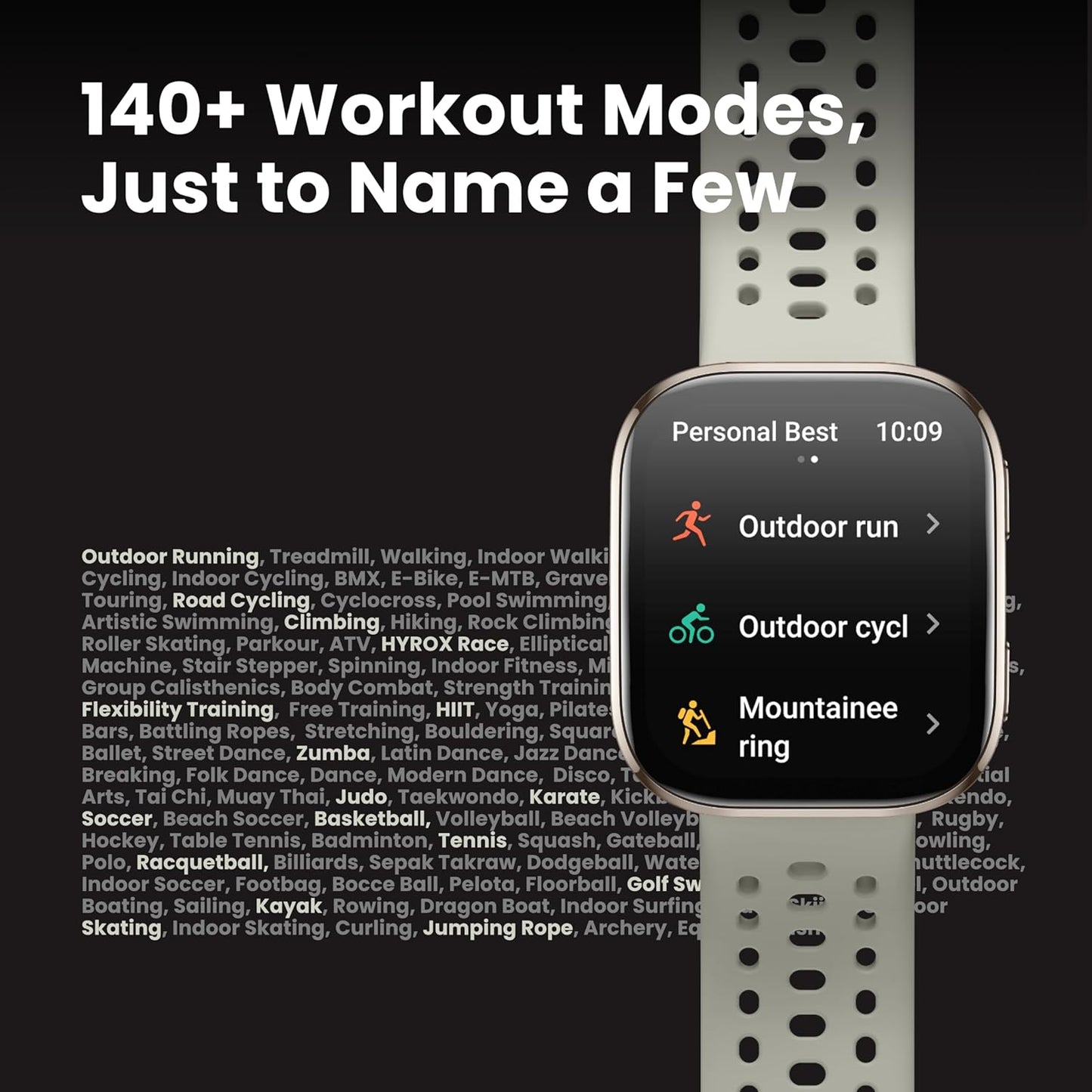 Bip 6 Smart Watch 46Mm, 14 Day Battery, 1.97" AMOLED Display, GPS & Free Maps, AI, Bluetooth Call & Text, Health, Fitness & Sleep Tracker, 140+ Workout Modes, 5 ATM Water-Resistance, Black