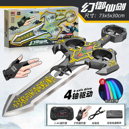 RC New Product Phantom Sword Remote Control Drone Gesture Sensing Aircraft Light Flying Sword Children'S Toy Plane