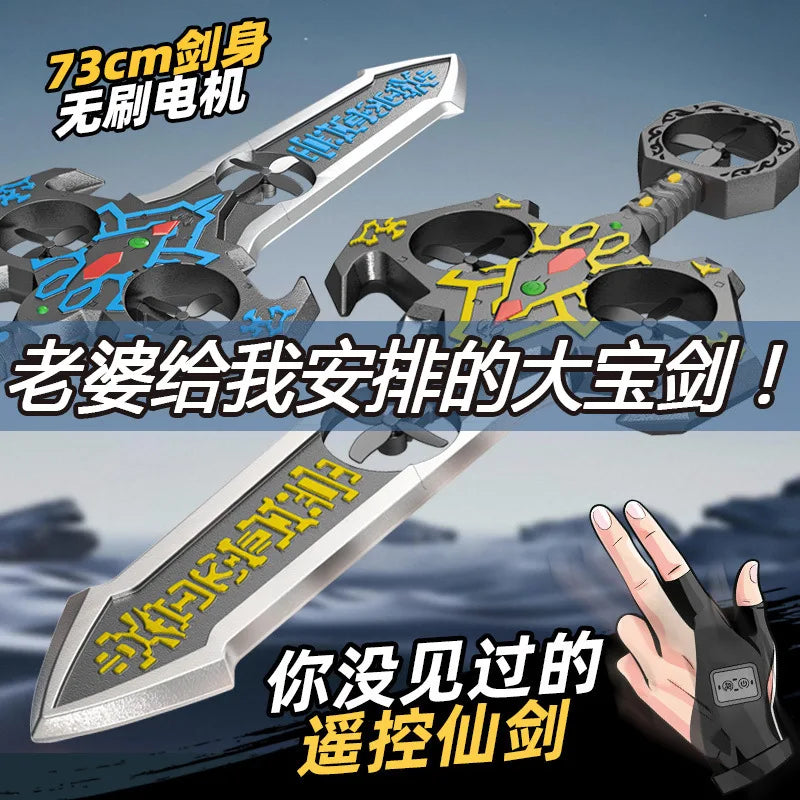 RC New Product Phantom Sword Remote Control Drone Gesture Sensing Aircraft Light Flying Sword Children'S Toy Plane