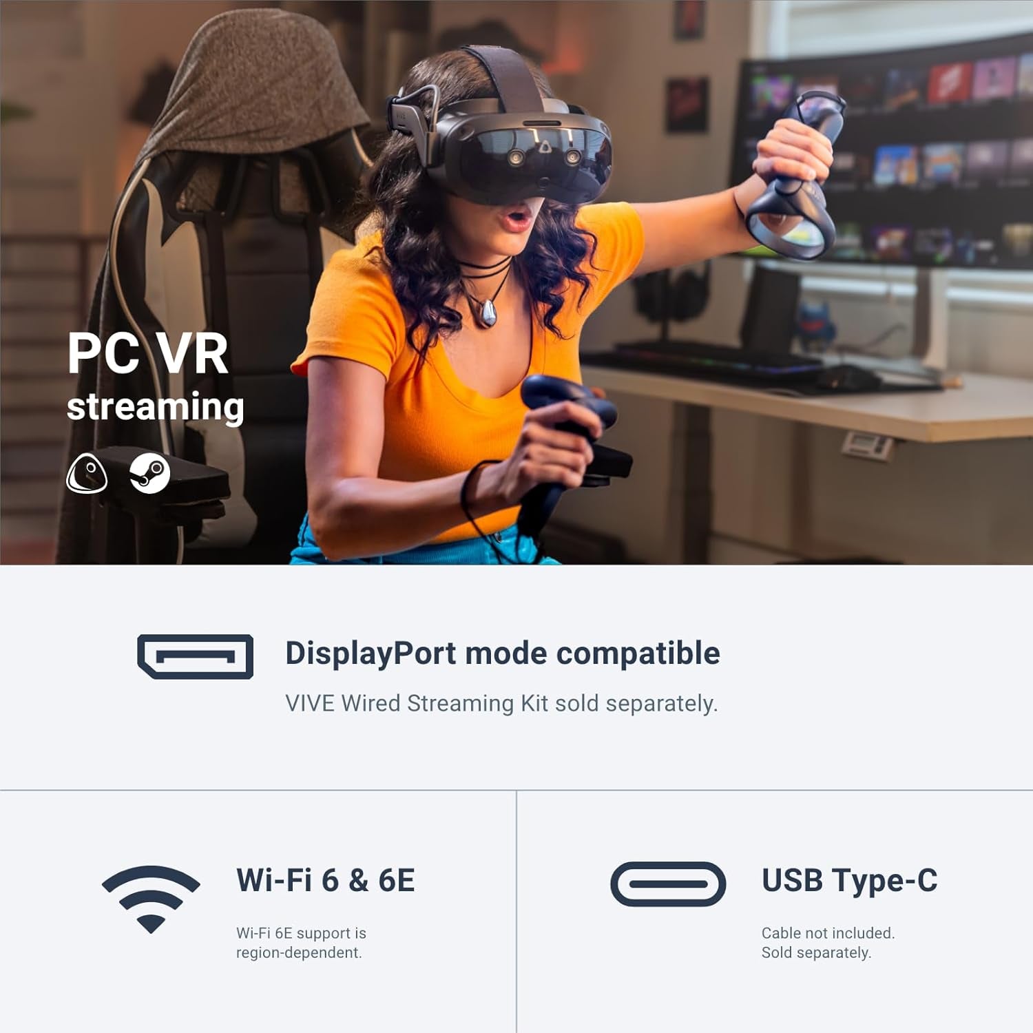 Vive Focus Vision — Mixed Reality and PC VR Headset + Controllers — Consumer Edition